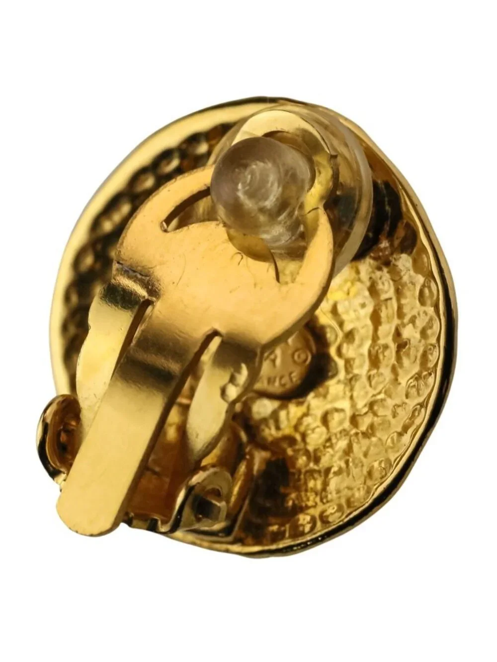 Chanel Vintage CC Logo Clip Earrings Gold